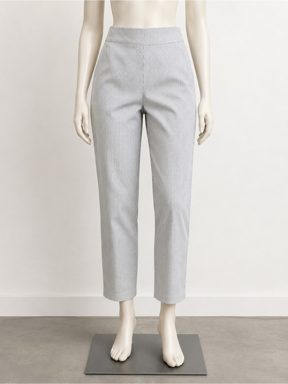 Max Studio Women’s Large Pull-On Pinstripe Straight Leg Pants NWT